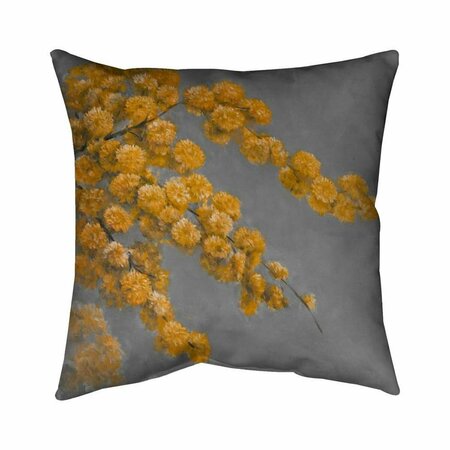 BEGIN HOME DECOR 20 x 20 in. Golden Wattle Plant-Double Sided Print Indoor Pillow 5541-2020-FL141